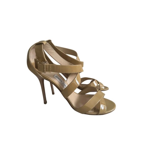 Jimmy Choo Beige Strappy Stilettos - Picture 4 of 9